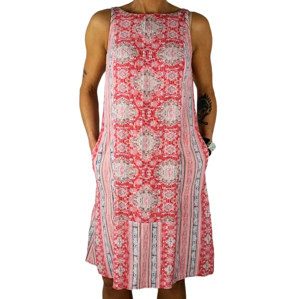 J. Jill Size Rayon Midi Tank Dress Size Small Pink